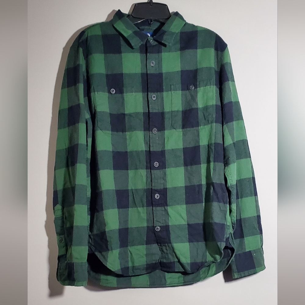 Medium Sporting Life Green and Blue Button Down Flannel Shirt